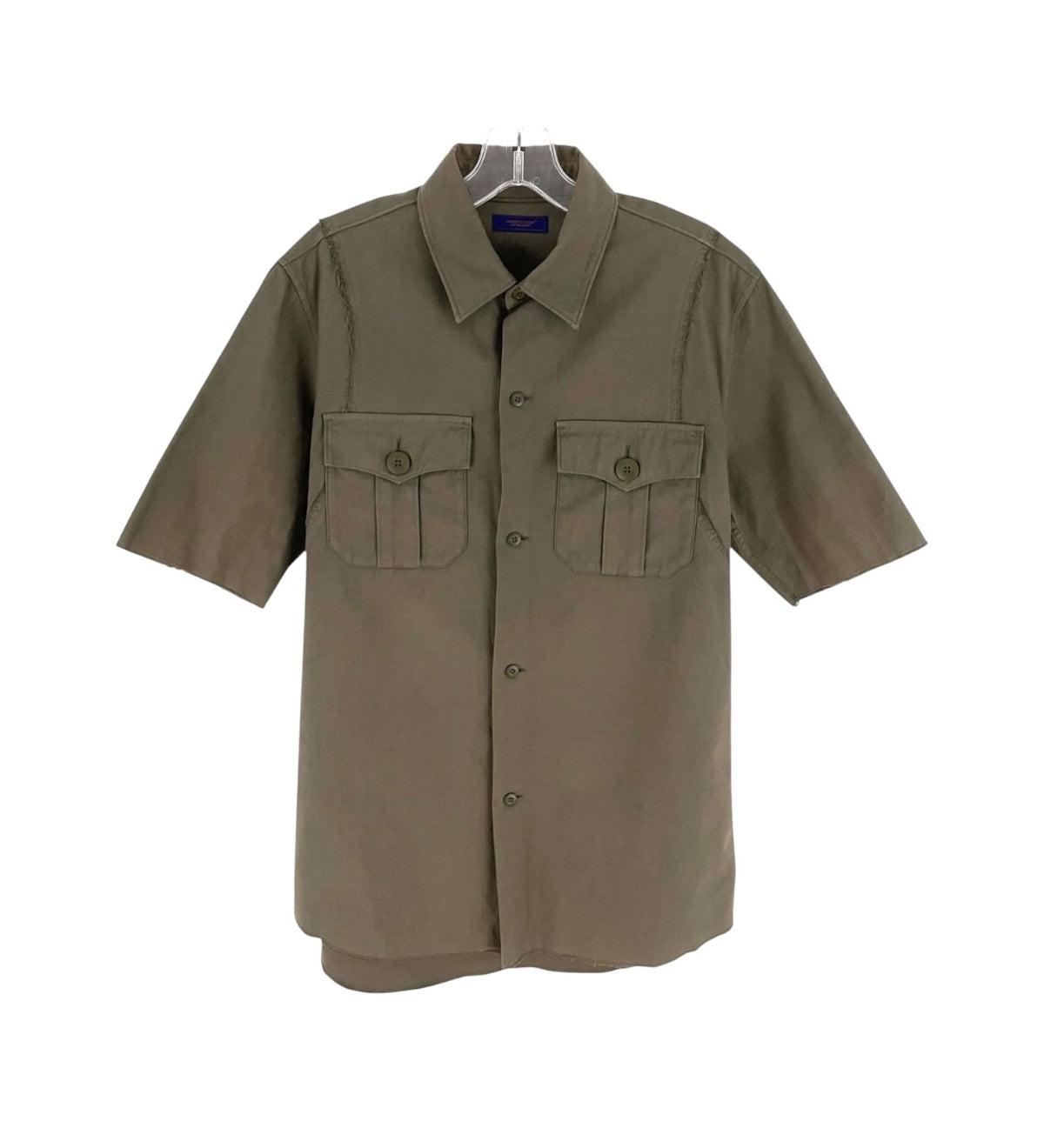 UNDERCOVER SS16 SCAB OLIVE SHORT SLEEVE BUTTON UP SHIRT.
