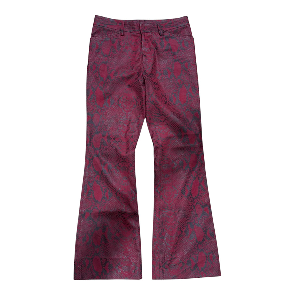 5351 HOMME RED SNAKE PRINT PANTS.