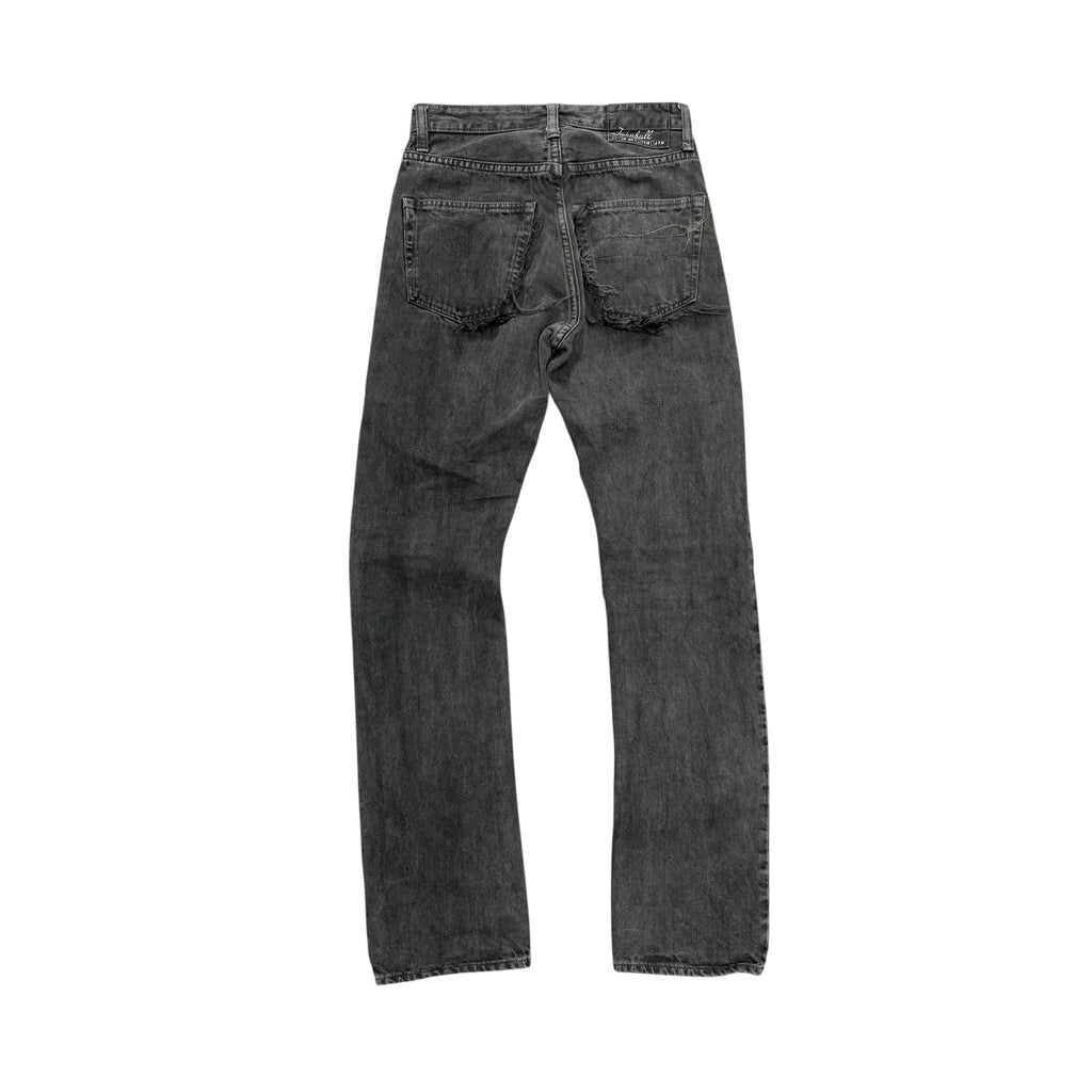 JOHNBULL DISTRESSED BLACK DENIM.