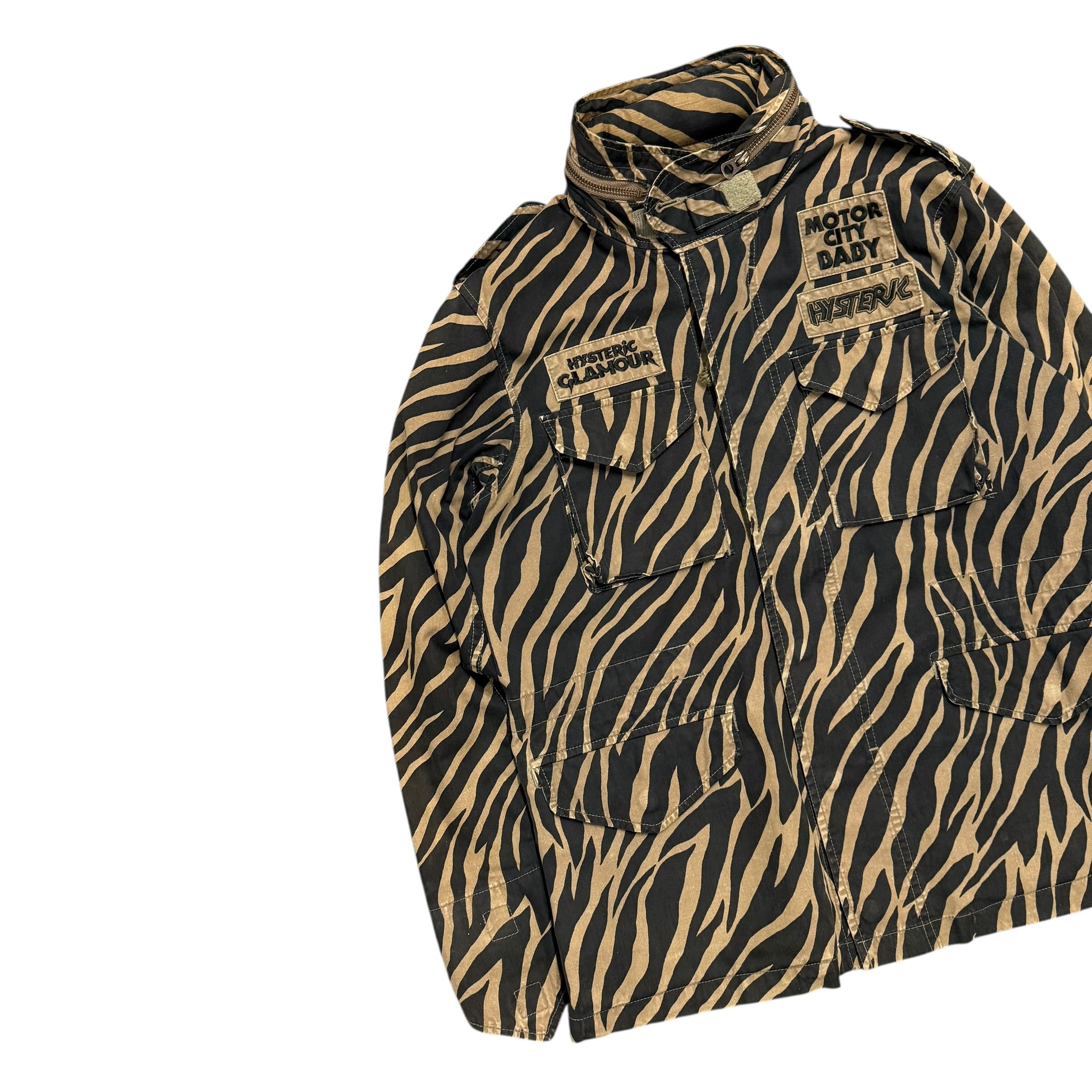 HYSTERIC GLAMOUR MOTOR CITY BABY CAMO JACKET.