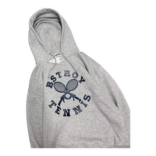BSTROY GRAY TENNIS HOODIE.