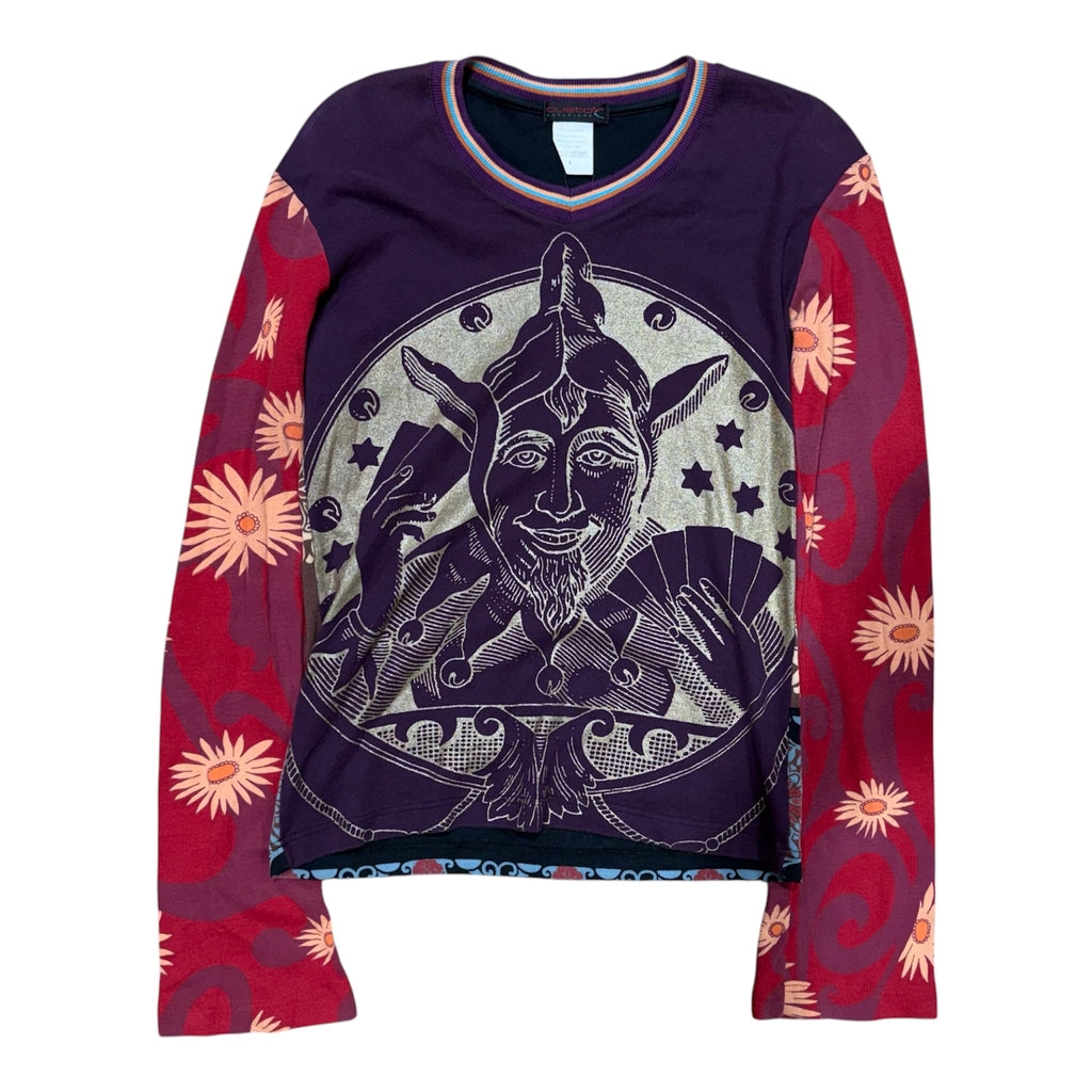 CUSTO BARCELONA PURPLE PSYCHEDELIC LONGSLEEVE.