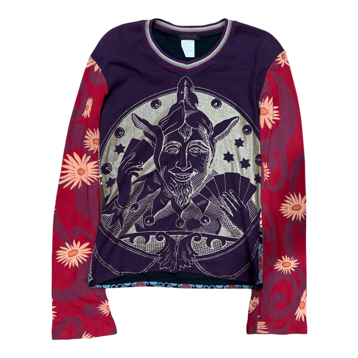 CUSTO BARCELONA PURPLE PSYCHEDELIC LONGSLEEVE.
