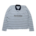 MARTINE ROSE STRIPED LONGSLEEVE POLO.