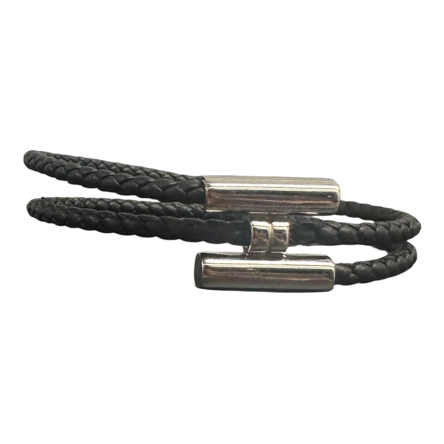 HERMES TOURNIS TRESSE BRACELET BLACK.