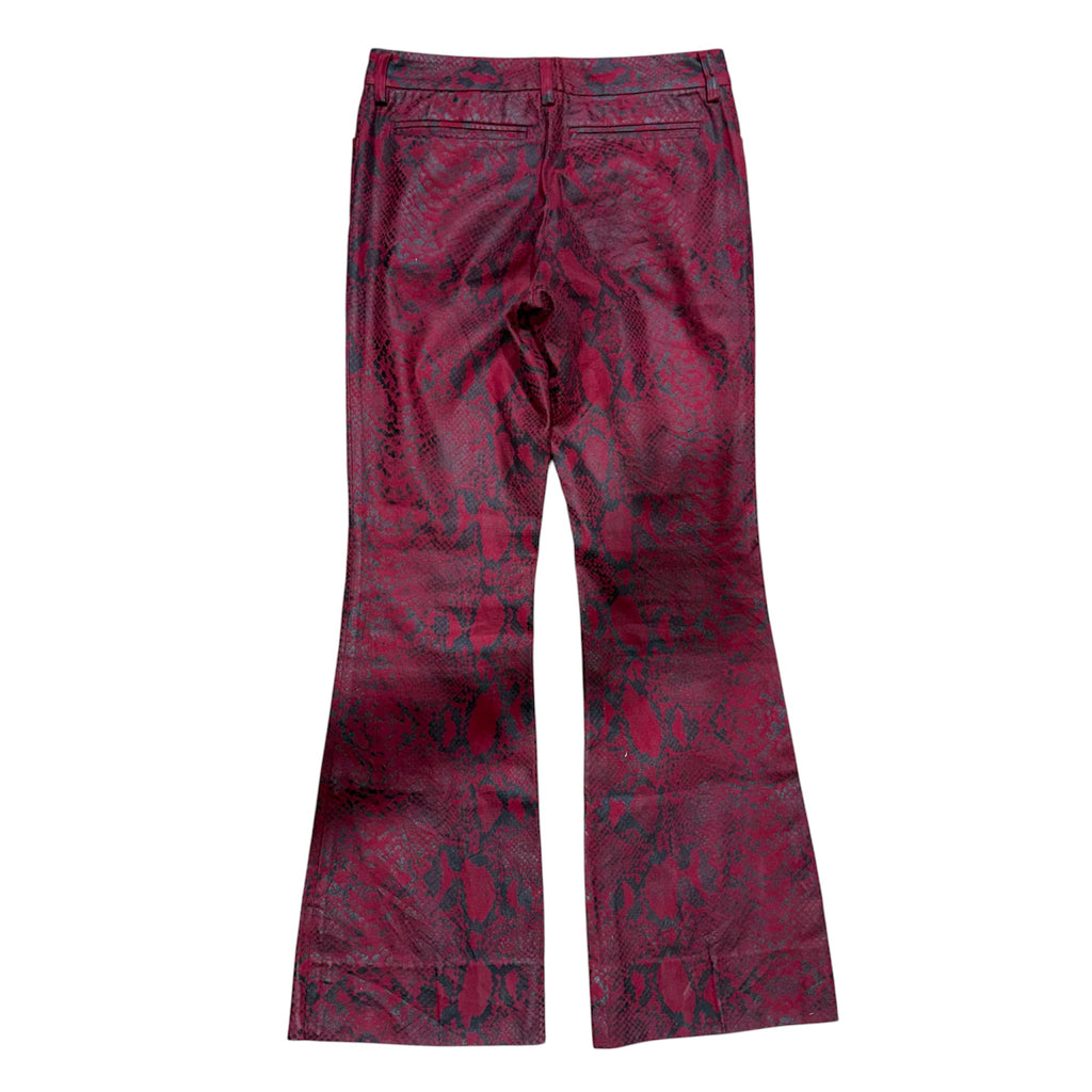 5351 HOMME RED SNAKE PRINT PANTS.