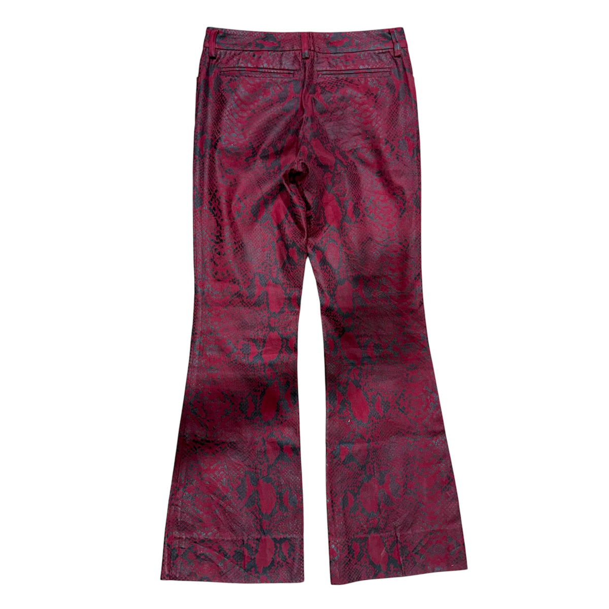 5351 HOMME RED SNAKE PRINT PANTS.