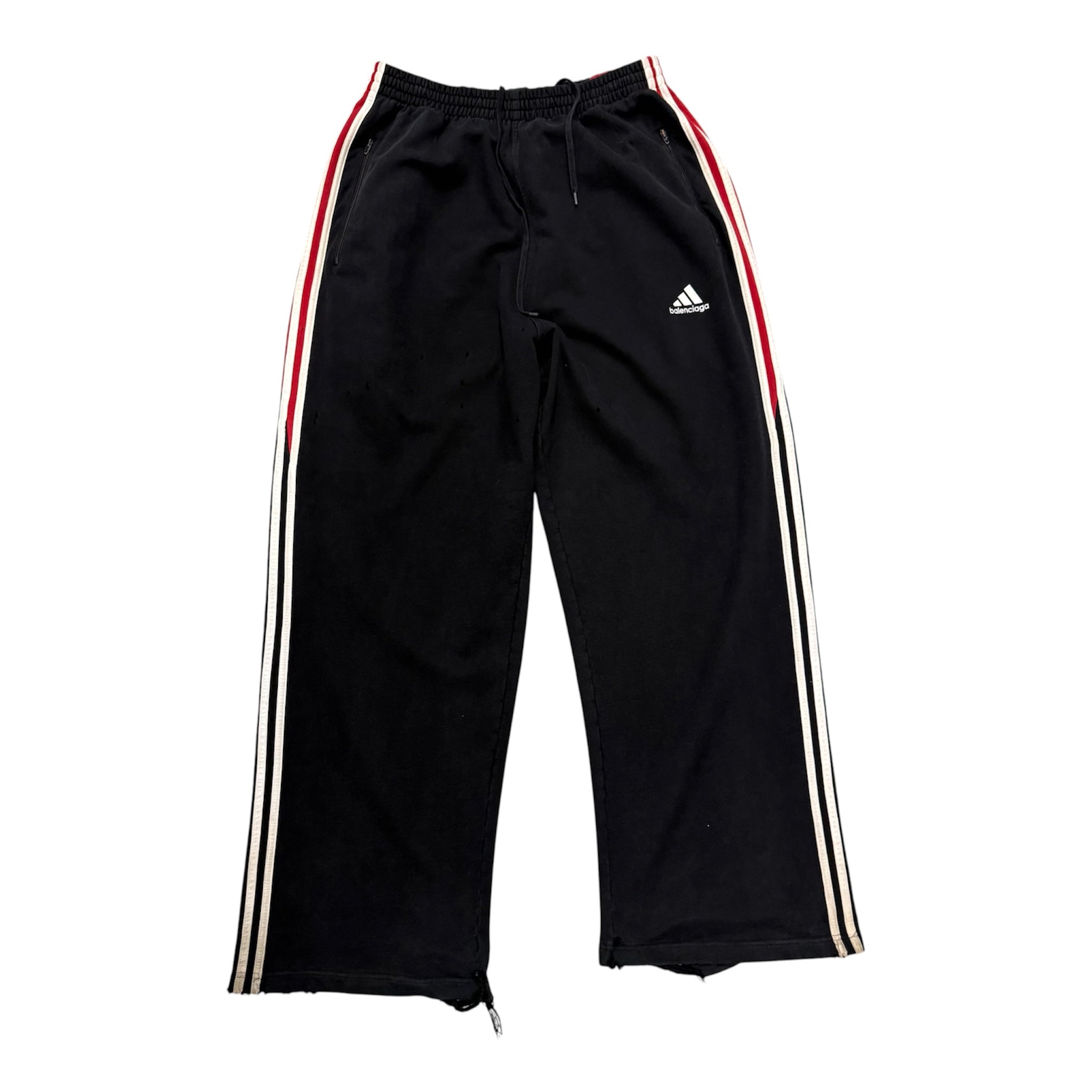 BALENCIAGA ADIDAS SOCCOR LOGO SWEATPANTS.