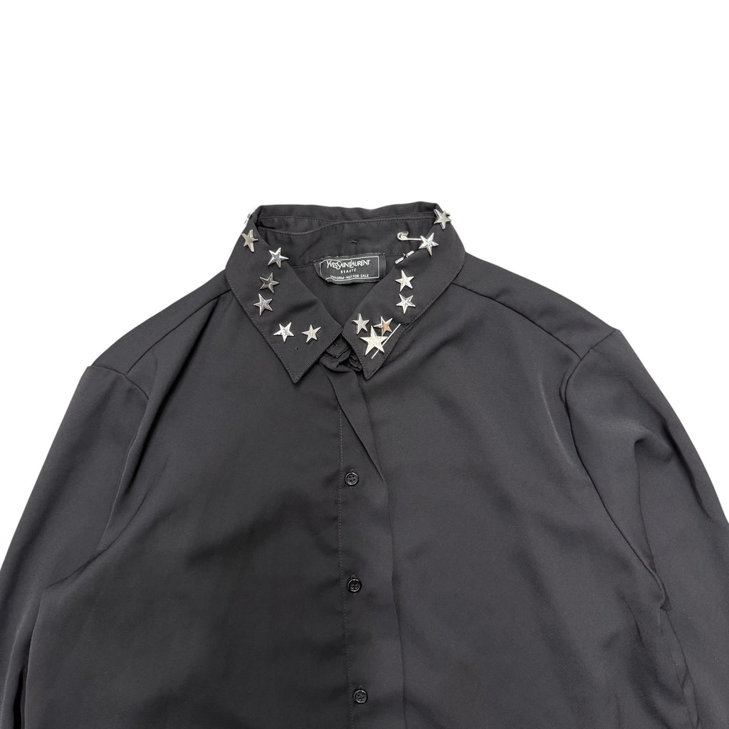 YVES SAINT LAURENT BEAUTE STAR BUTTON UP.