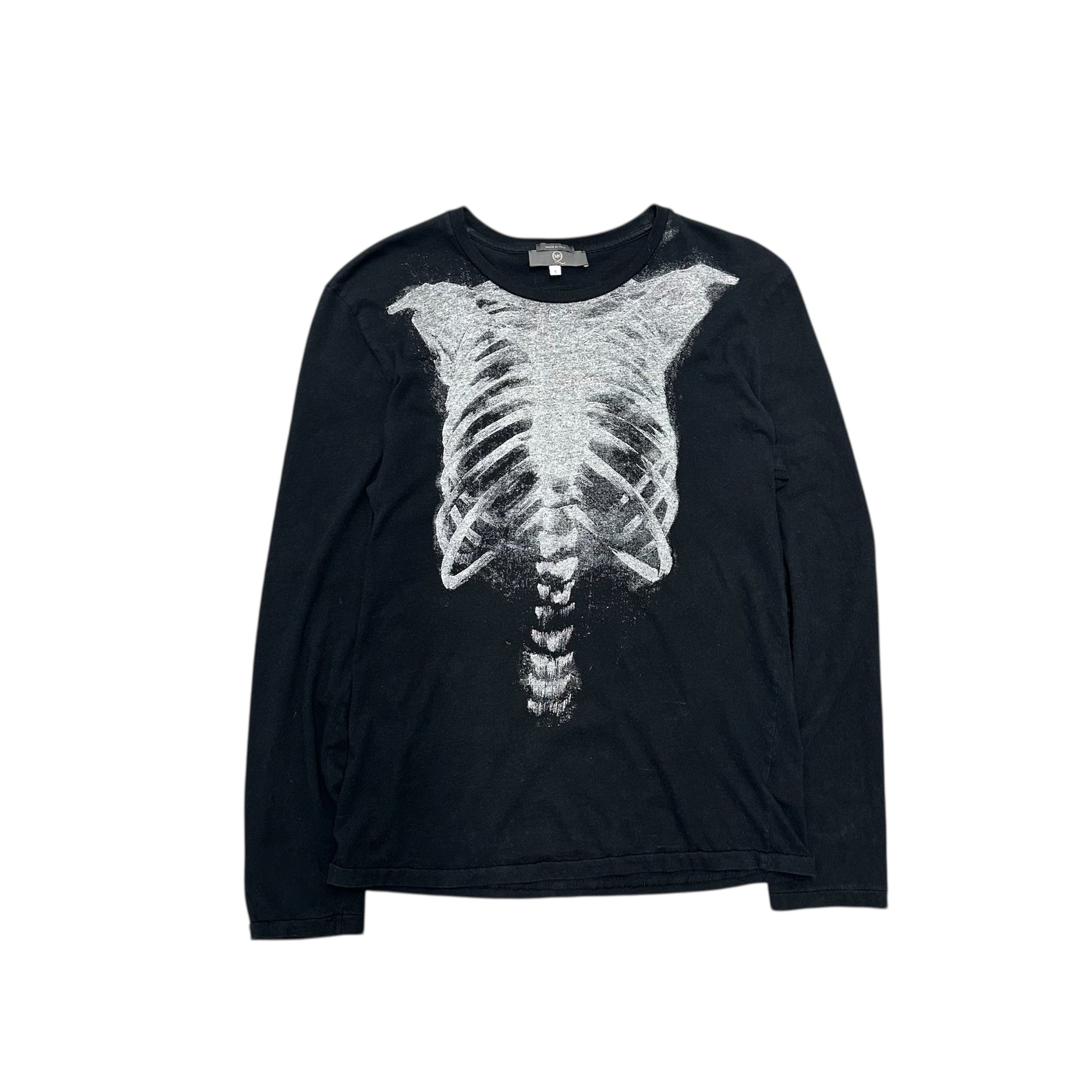 ALEXANDER MCQUEEN BLACK SKELETON PRINT LONGSLEEVE.