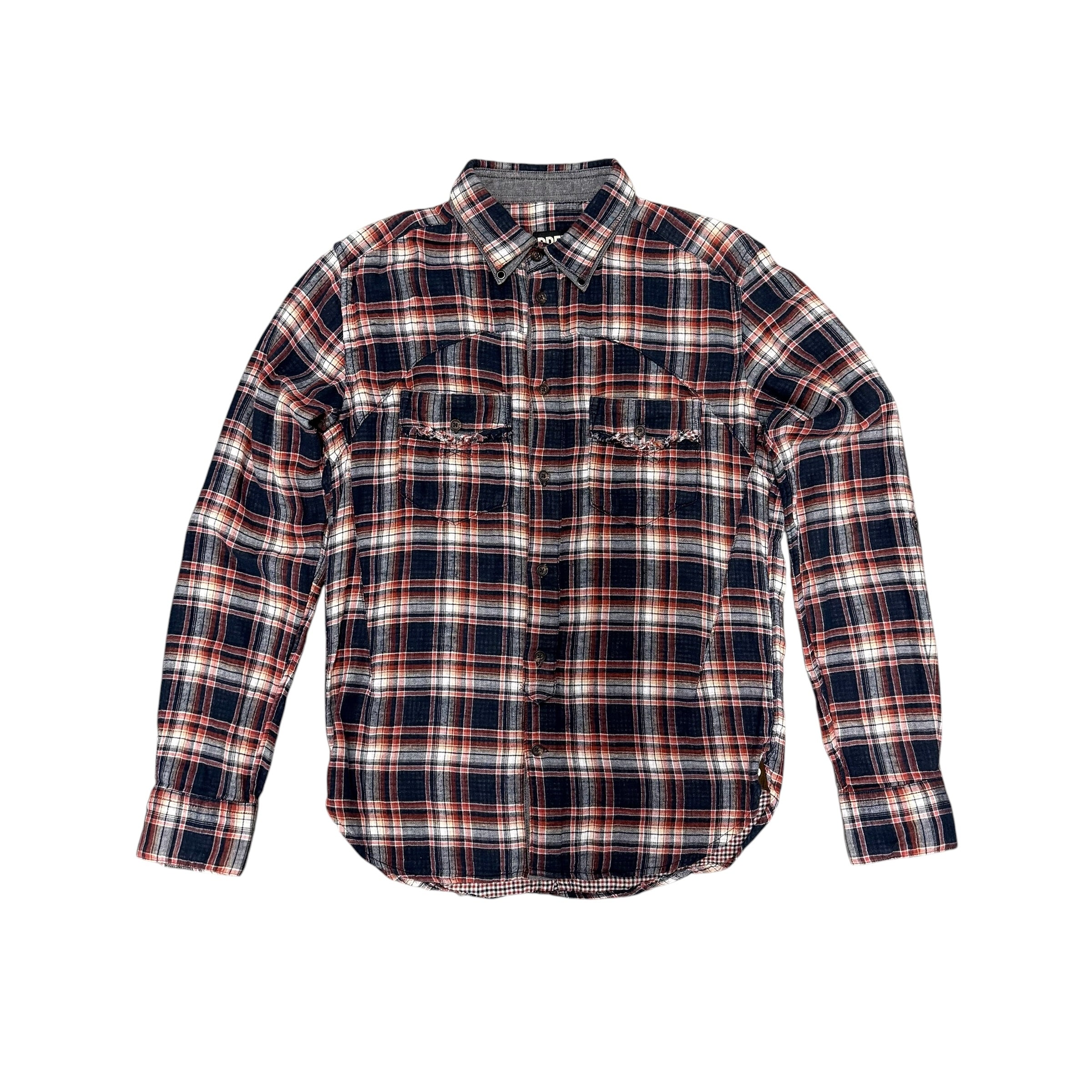 PPFM RED & NAVY PLAID FLANNEL.