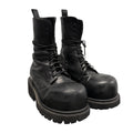 BALENCIAGA LEATHER STOMPER BOOTS.