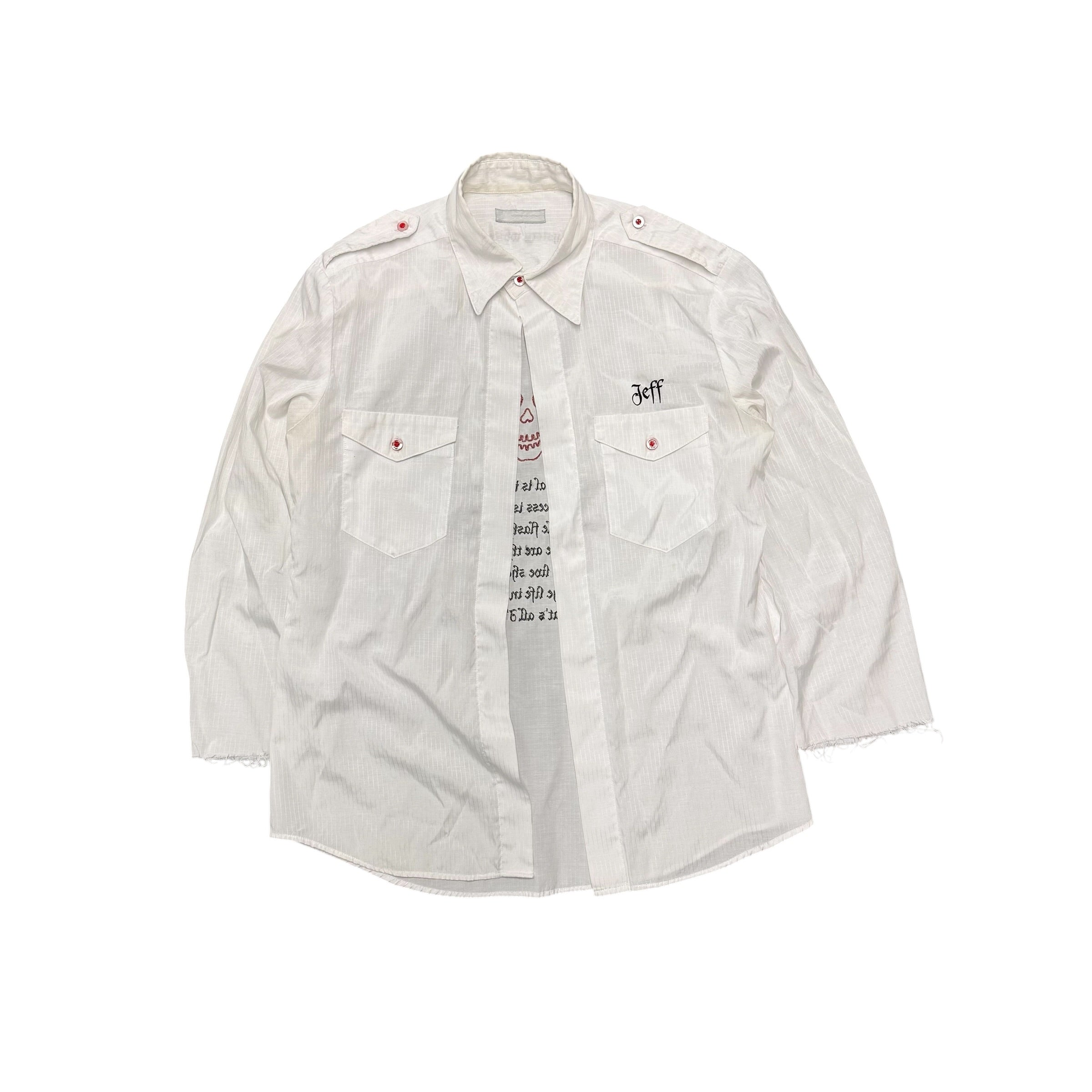 NUMBER (N)INE MYSTERY WHITE BOY SHIRT.