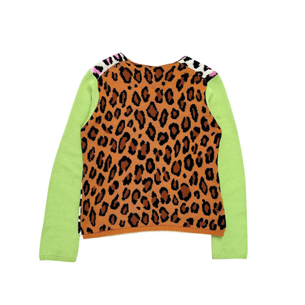 AD2017 COMME DES GARÇONS MULTICOLOR LEOPARD PRINT SWEATER.
