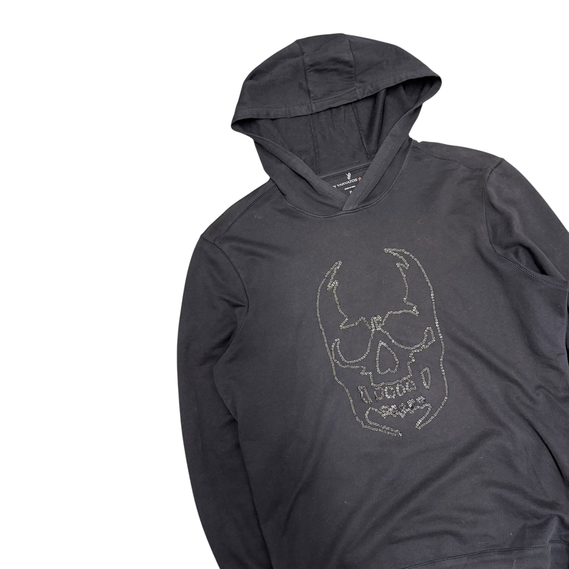 JOHN VARVATOS RHINESTONE SKULL HOODIE.