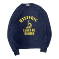 HYSTERIC GLAMOUR "TAKES ME HIGHER" NAVY SWEATER.