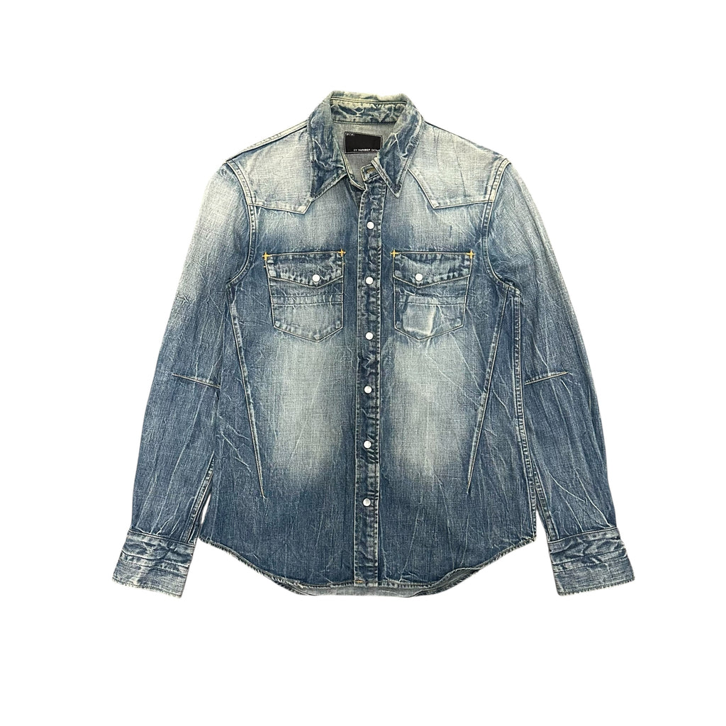 NUMBER (N)INE DENIM BUTTON UP SHIRT.