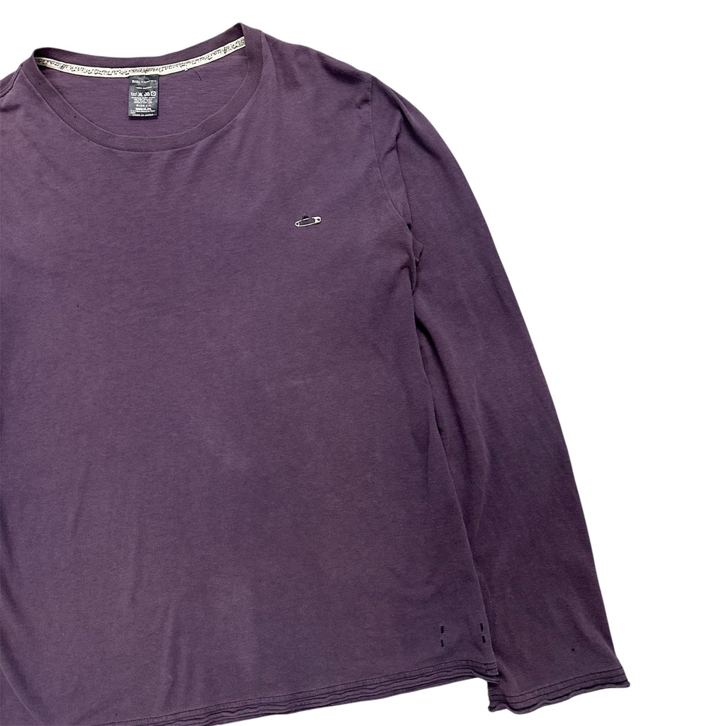 NUMBER (N)INE DISTRESSED PURPLE LONGSLEEVE